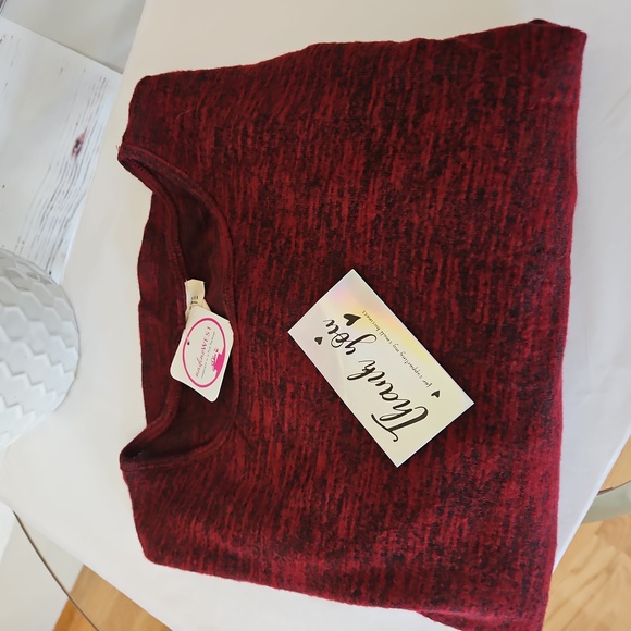 NWT Yelete Burgundy Surprice Wrap Tunic Sweater Size Xl - Picture 14 of 14